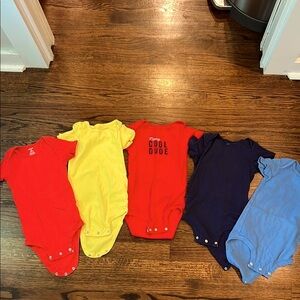 Bundle of Carter's Vibrant Colored 5 Bodysuits